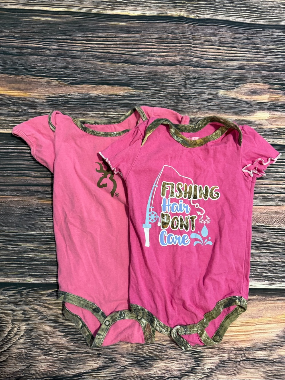 Browning & Realtree Pink Baby Bodysuit bundle with Camo